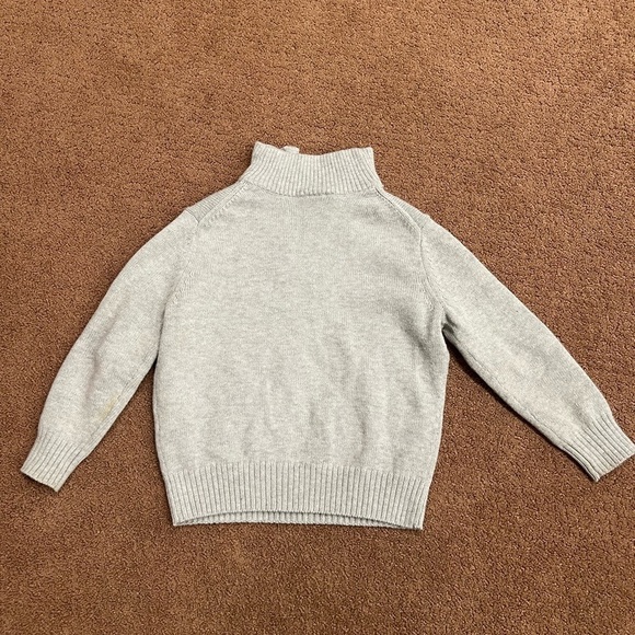 Lacoste Boys Grey Quarter Zip Wool Blend Sweater Size 4 - Picture 3 of 5